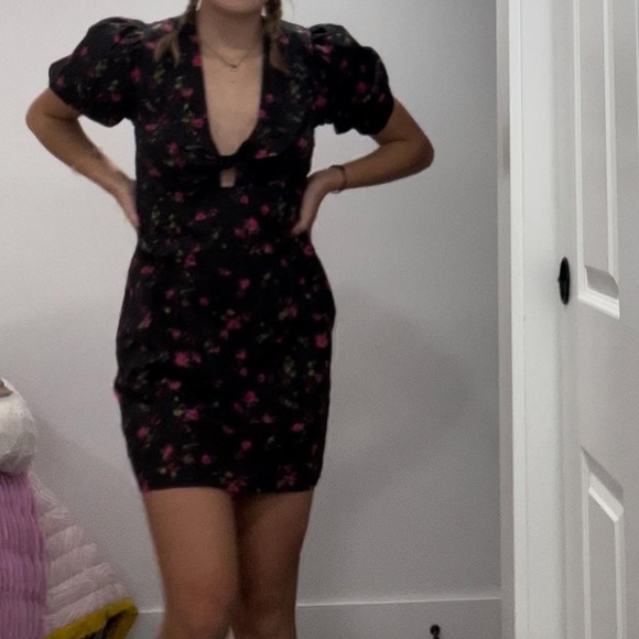 NWT Pam & Gela Neon ditsy floral dress - Picture 6 of 7